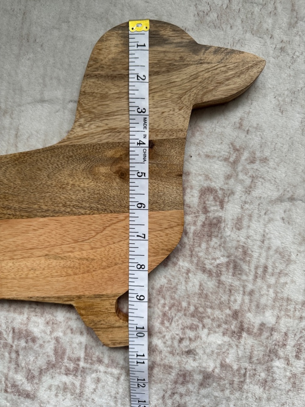 Dachshund Shaped Wood Serving Board - Natural Brown Tones - Picture 4 of 5